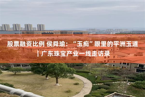 股票融资比例 侯舜瑜：“玉痴”眼里的平洲玉道｜广东珠宝产业一线走访录