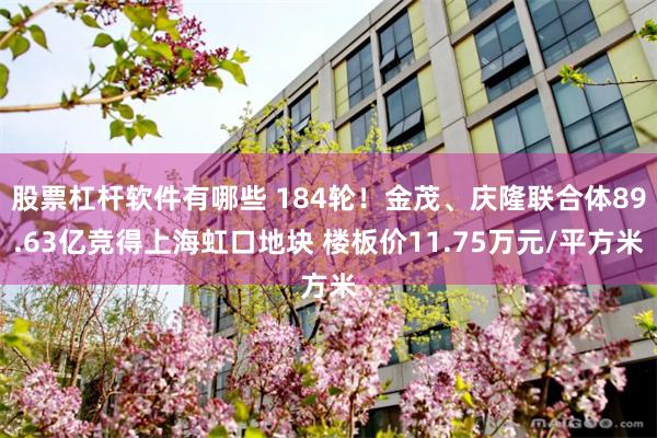 股票杠杆软件有哪些 184轮！金茂、庆隆联合体89.63亿竞得上海虹口地块 楼板价11.75万元/平方米