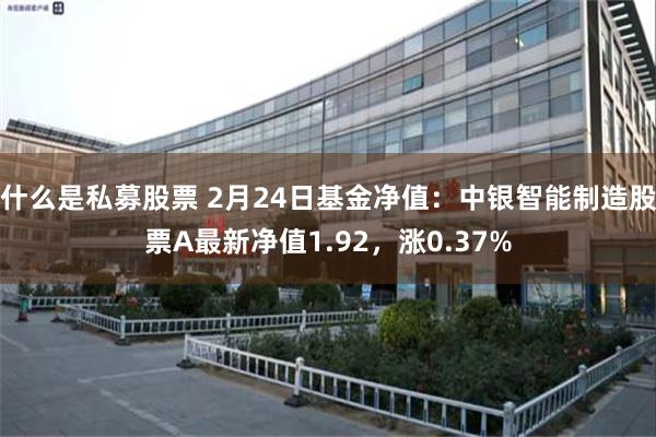 什么是私募股票 2月24日基金净值：中银智能制造股票A最新净值1.92，涨0.37%