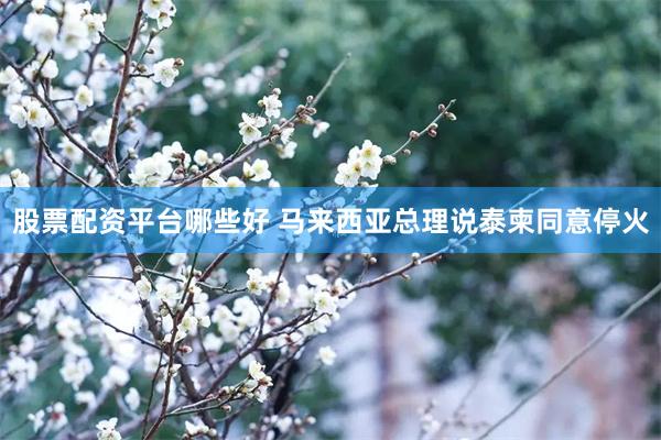 股票配资平台哪些好 马来西亚总理说泰柬同意停火