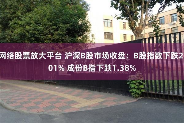 网络股票放大平台 沪深B股市场收盘：B股指数下跌2.01% 成份B指下跌1.38%
